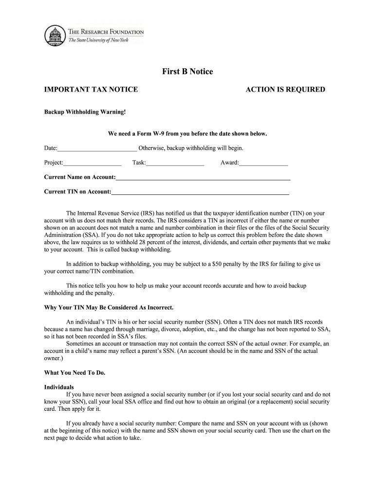 B Notice Form Template Fill Online Printable Fillable Blank