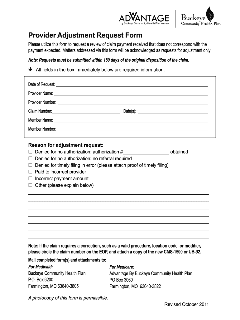 Buckeye Health Plan Prior Authorization Fax Form PlanForms