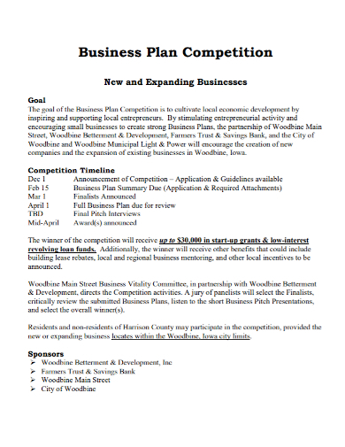Business Plan Competition CAK ONE
