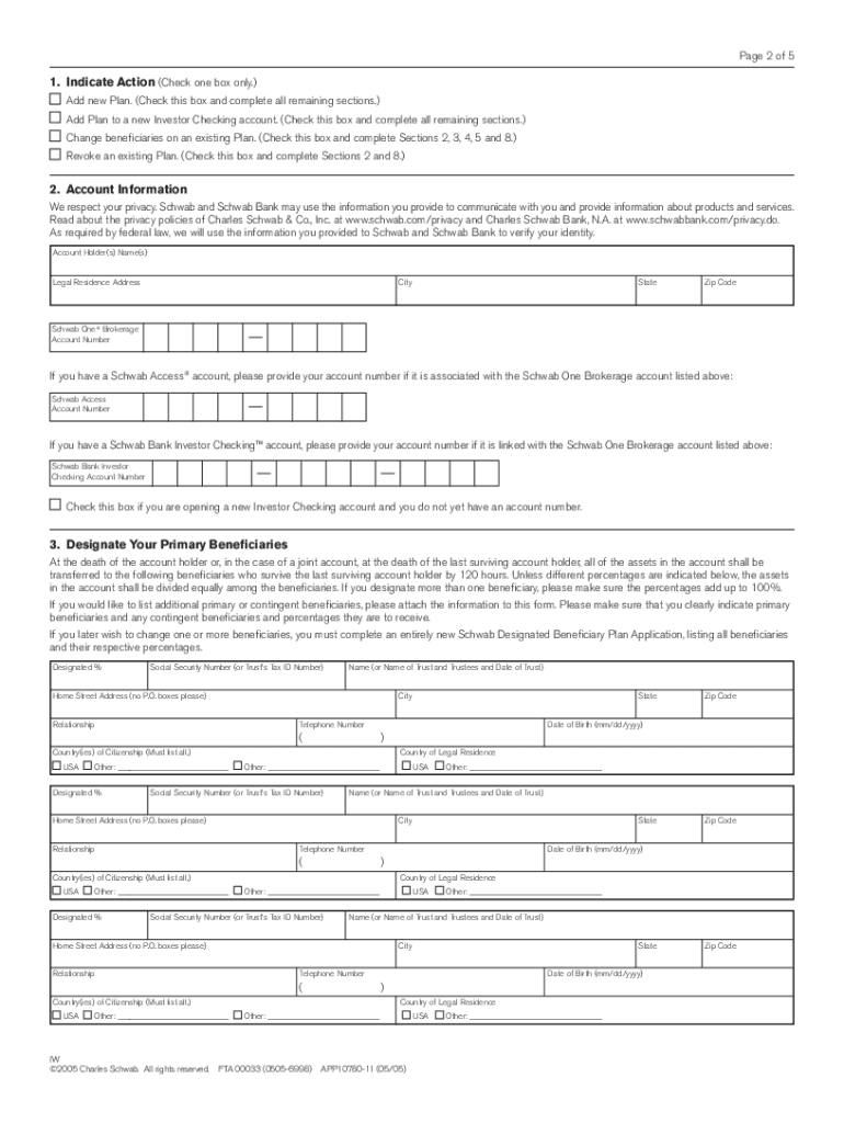 Charles Schwab Beneficiary Forms Fill Out Sign Online DocHub
