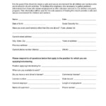 Child Youth Worker Application Form Sample Ministry Advantage