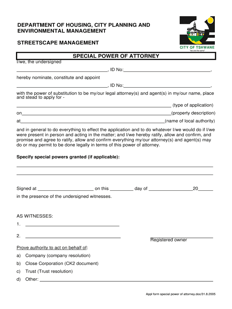 City Of Tshwane Application Form For Employment Employment Form