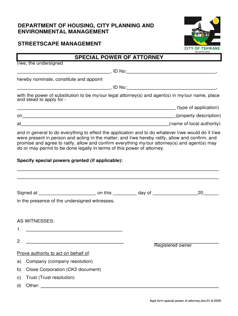 City Of Tshwane Application Forms Fill Online Printable Fillable 