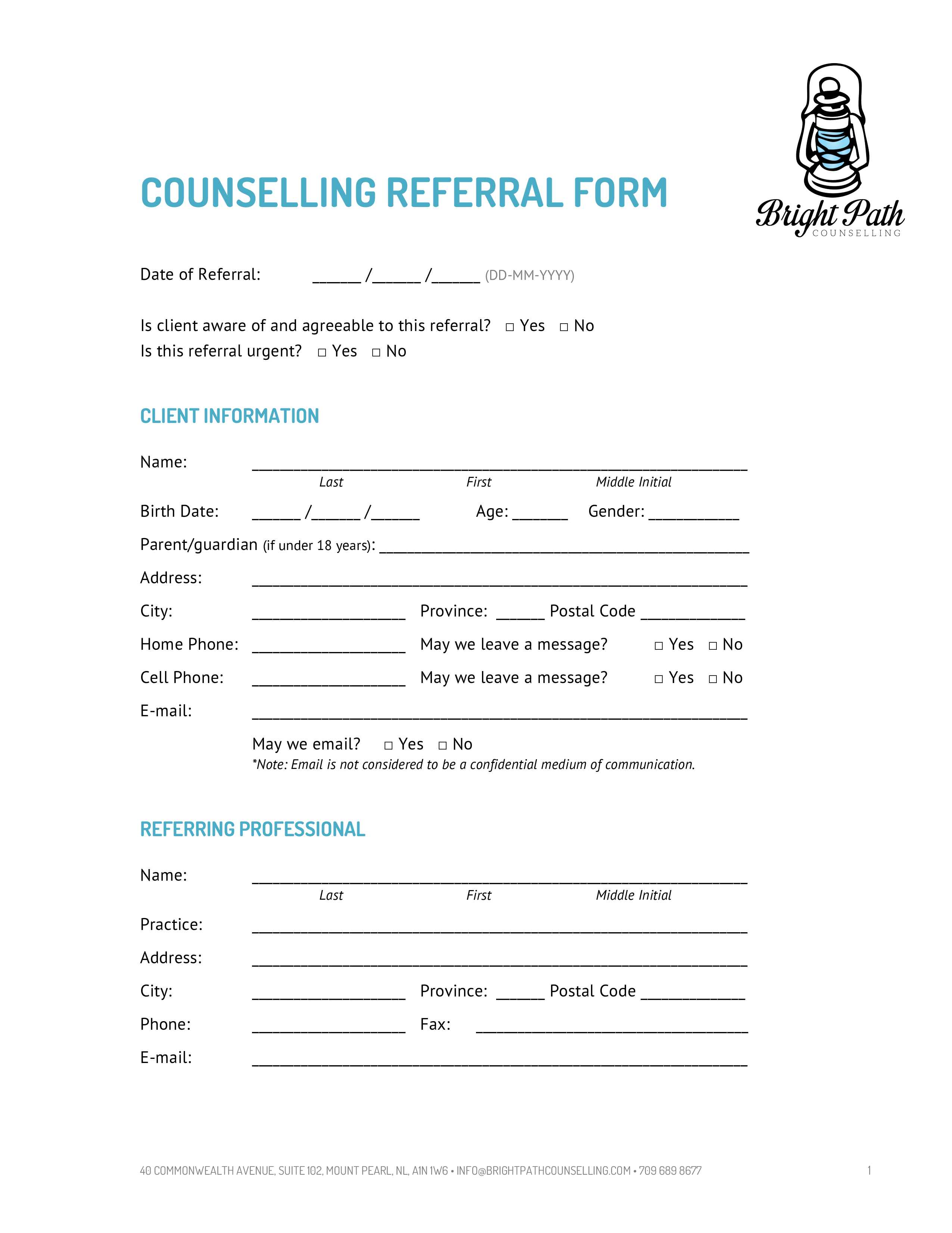 Counselling Referral Form How To Create A Counselling Referral Form 