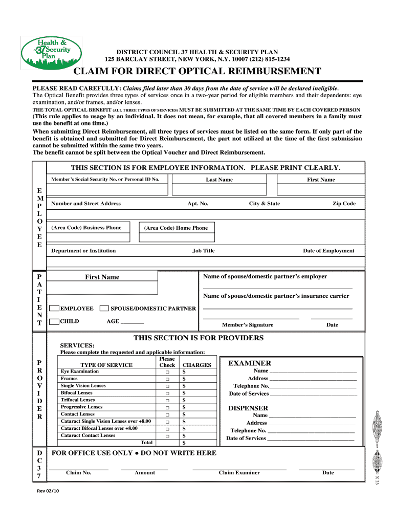 Dc37 Vision Fill Online Printable Fillable Blank PdfFiller