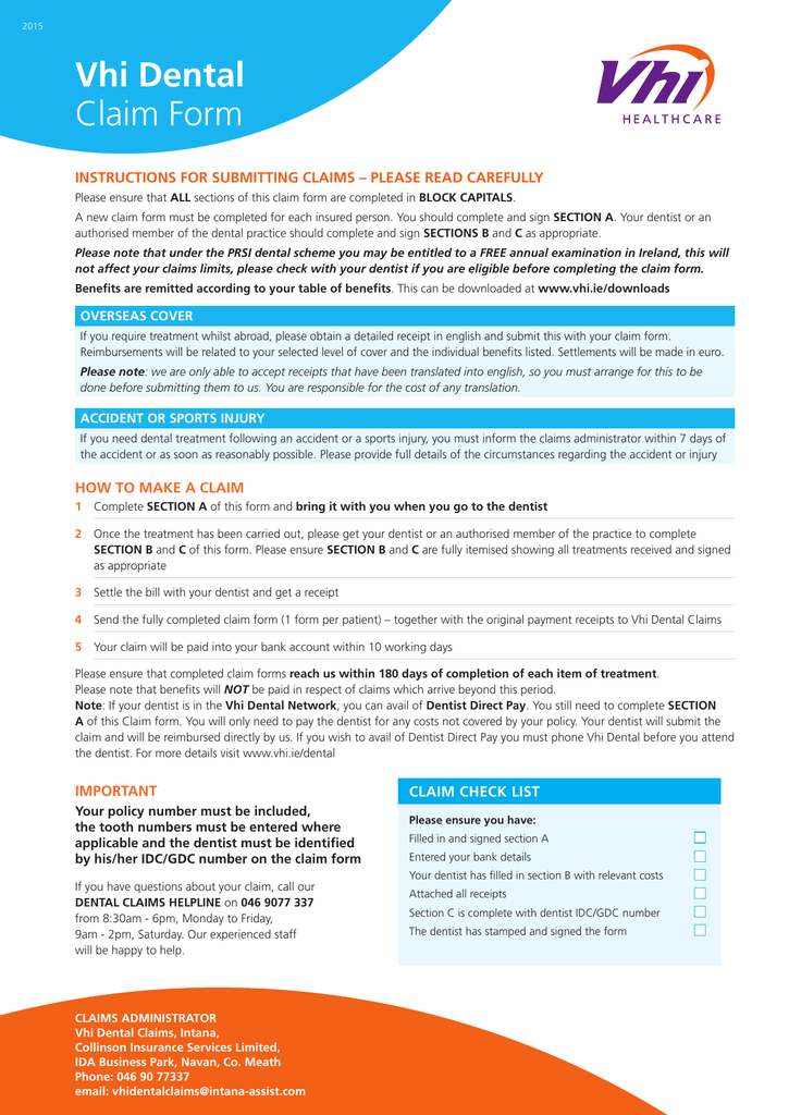 Decare Dental Ireland Claim Form Defiancedesigns