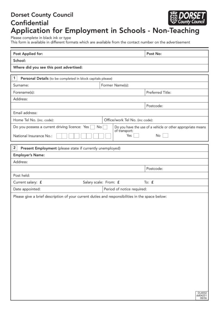 Dorset County Council Planning Application Form PlanForms