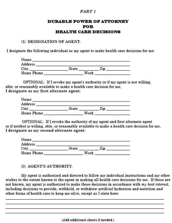 Download Alaska Advance Health Care Directive Form 1 For Free