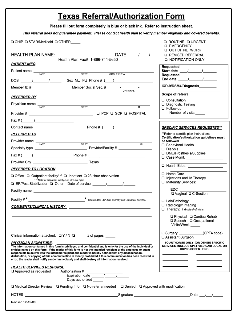 Driscoll Prior Authorization Form Fill Out And Sign Printable Pdf 