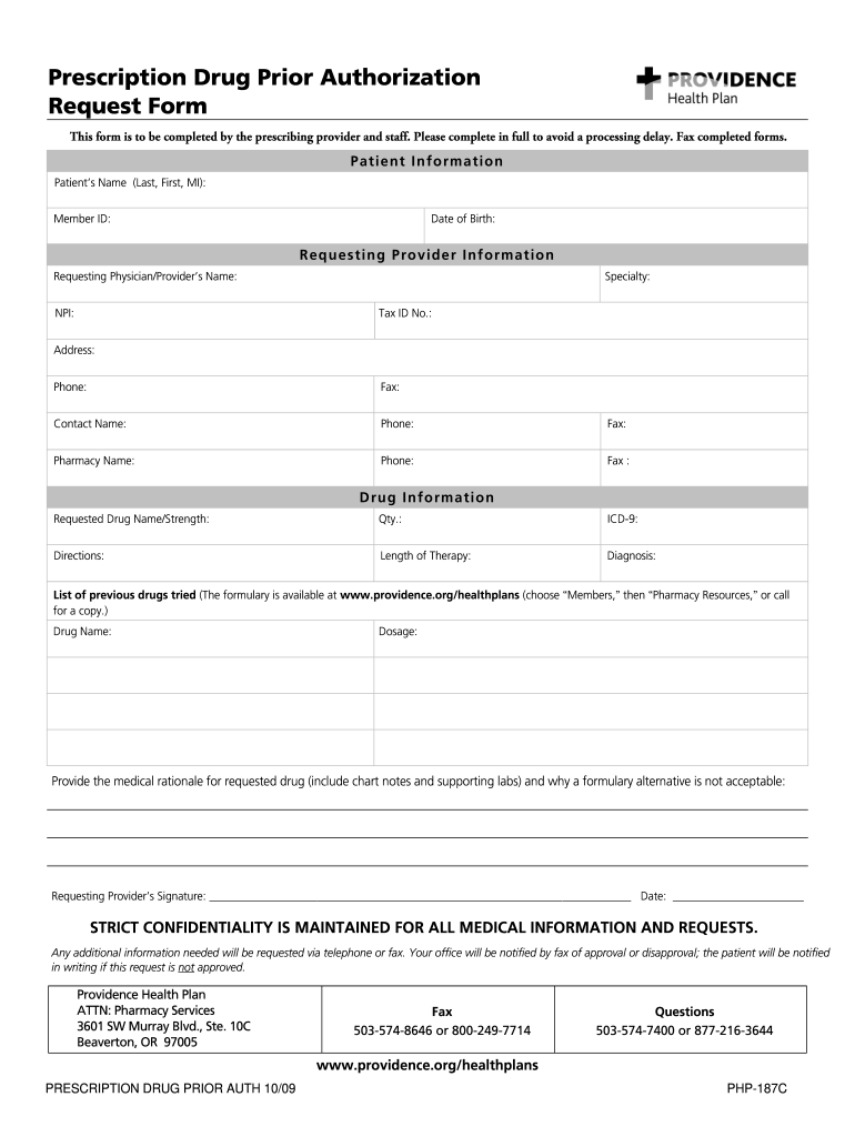 Drug Prior Authorization Fill Online Printable Fillable Blank 