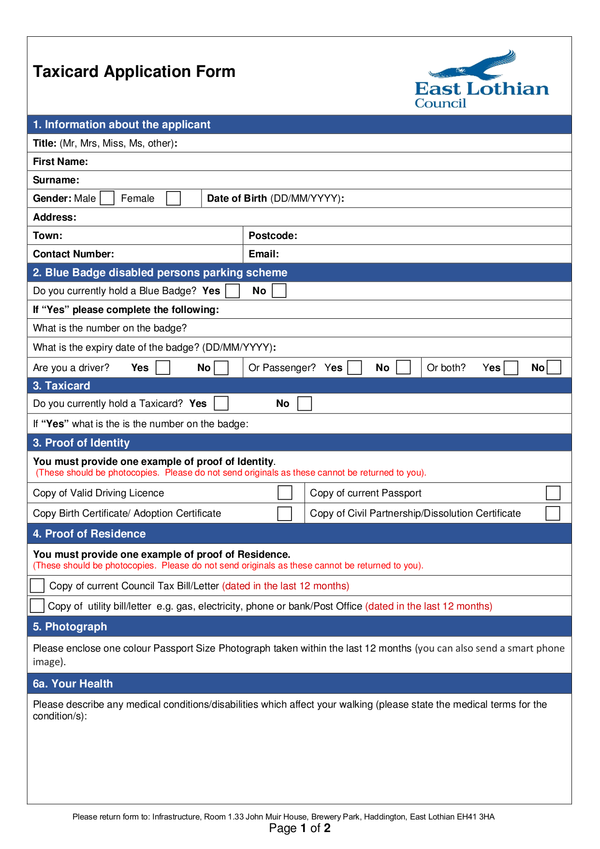 Fill Free Fillable East Lothian Council Corp PDF Forms