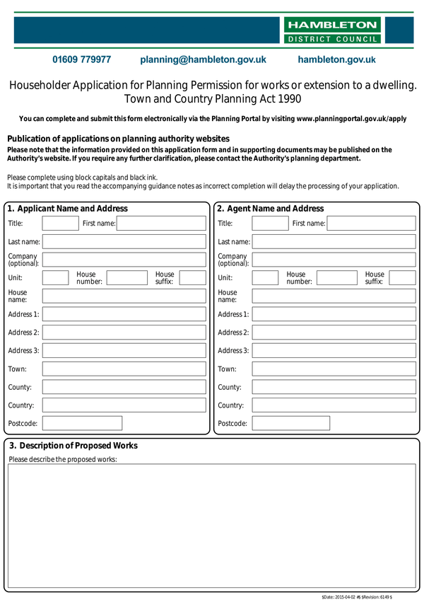 Fill Free Fillable Hambleton District Council PDF Forms PlanForms