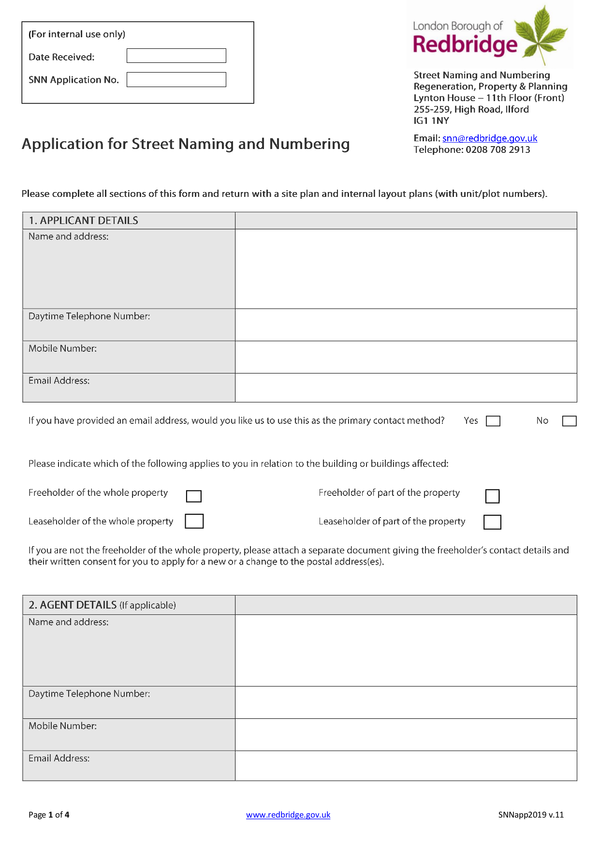 Fill Free Fillable London Borough Of Redbridge PDF Forms