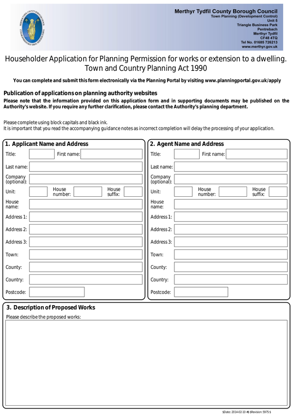 Fill Free Fillable Merthyr Tydfil County Borough Council PDF Forms