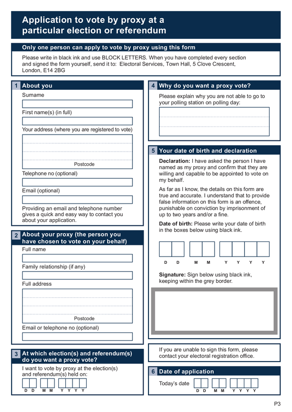 Fill Free Fillable Tower Hamlets London Borough Council PDF Forms