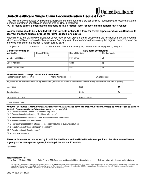 Fill Free Fillable UnitedHealthcare Community Plan PDF Forms 