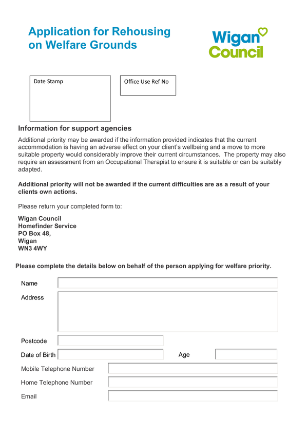 Fill Free Fillable Wigan Metropolitan Borough Council PDF Forms