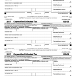 Fillable California Form 100 Es Corporate Esitimated Tax Franchise