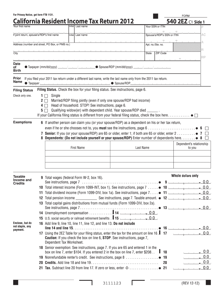 Fillable Form 540 Fill Out Sign Online DocHub