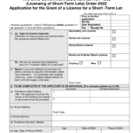 Fillable Online Aberdeenshire Gov Short Term Let Application Form Fax