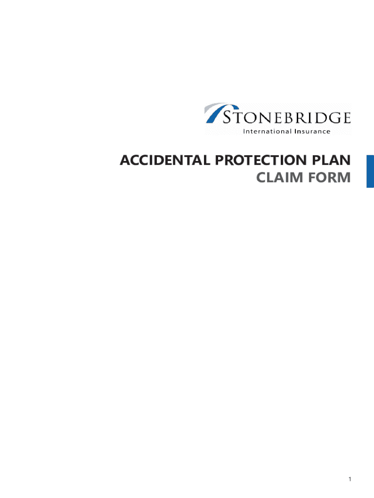 Fillable Online ACCIDENTAL PROTECTION PLAN CLAIM FORM Fax Email Print 