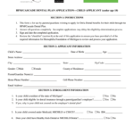 Fillable Online Hfmich HFMCASCADE DENTAL PLAN APPLICATION CHILD