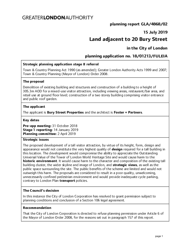 Fillable Online View Or Comment On A Planning Application City Of