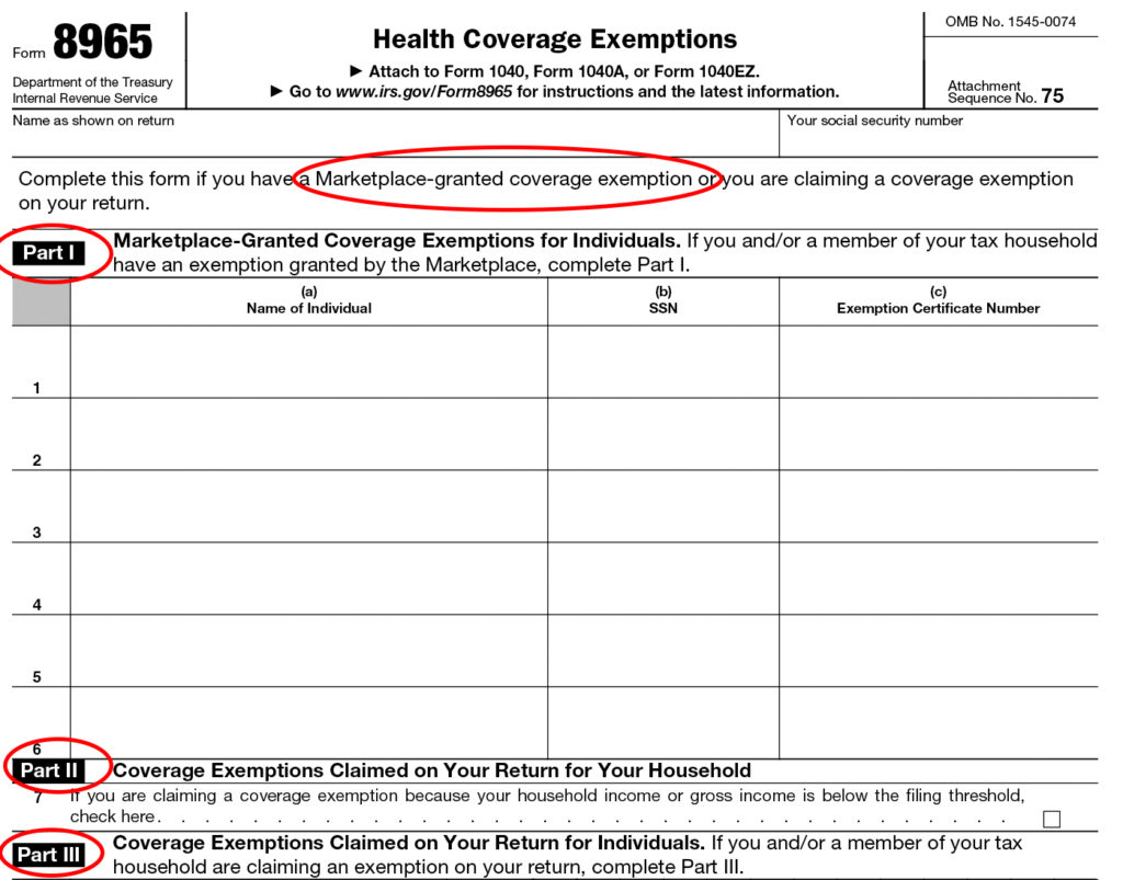 Form 8965 Instructions Information On IRS Form 8965