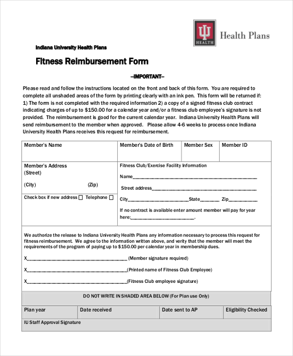 FREE 14 Sample Reimbursement Forms In PDF MS Word Excel