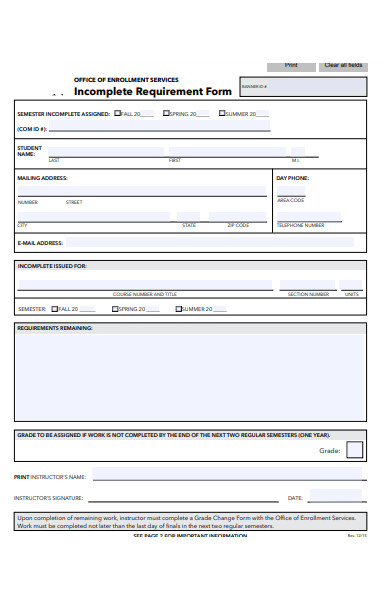 FREE 31 Requirement Forms In PDF MS Word Excel