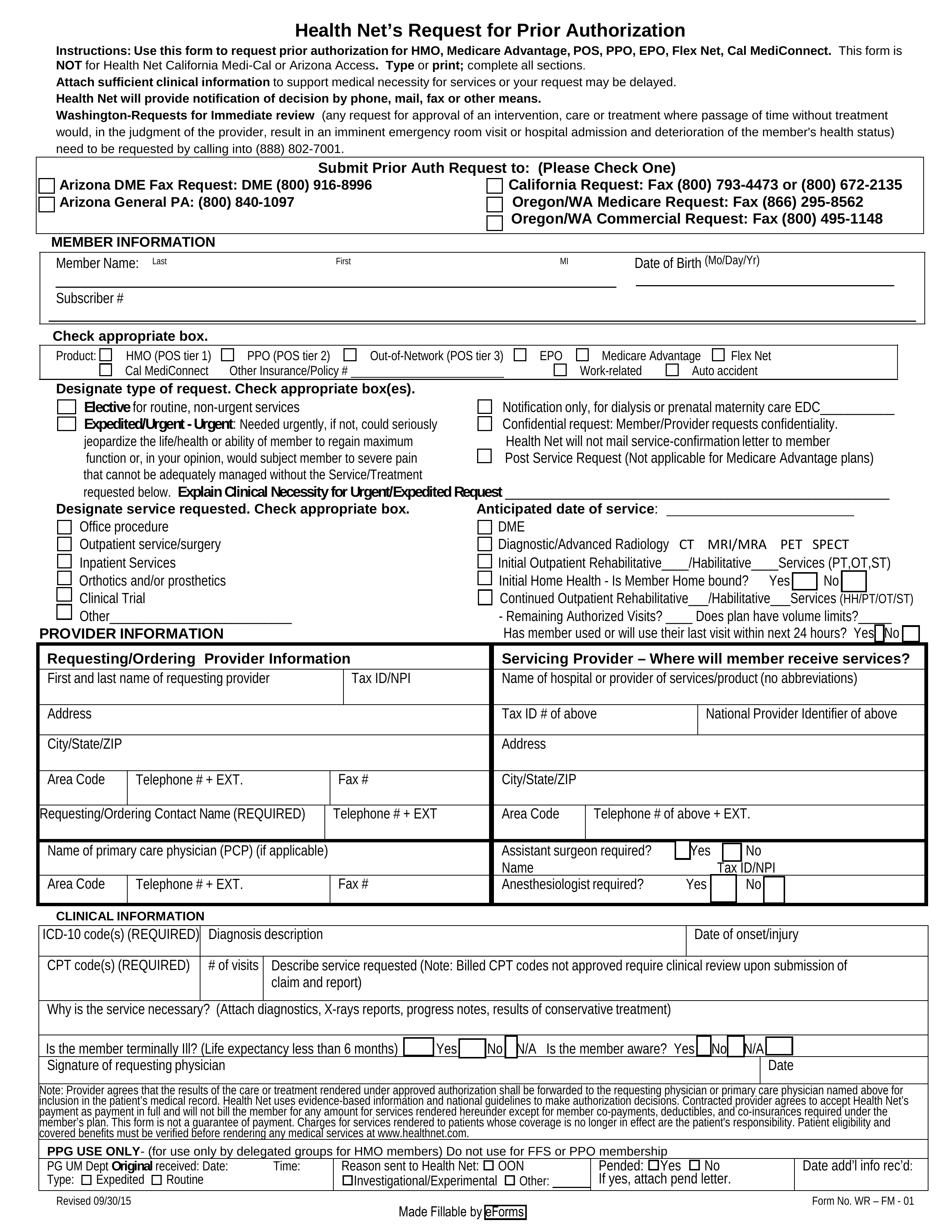 Free Medicare Prior Rx Authorization Form Pdf Eforms Bank2home