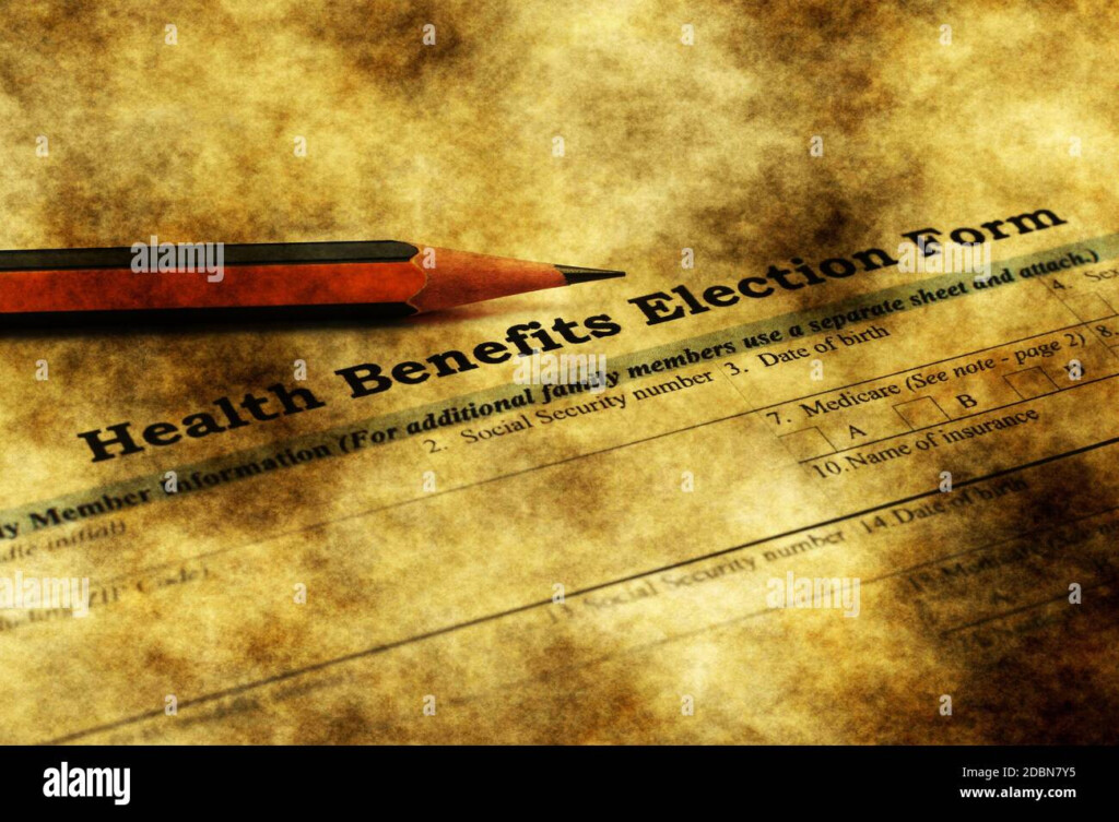 Health Benefits Election Form Stock Photo Alamy