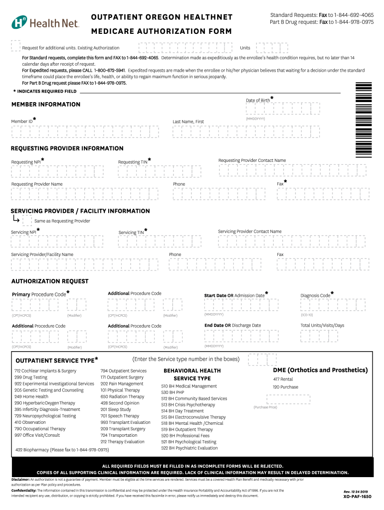 Healthnet Oregon Fill Out And Sign Printable PDF Template SignNow