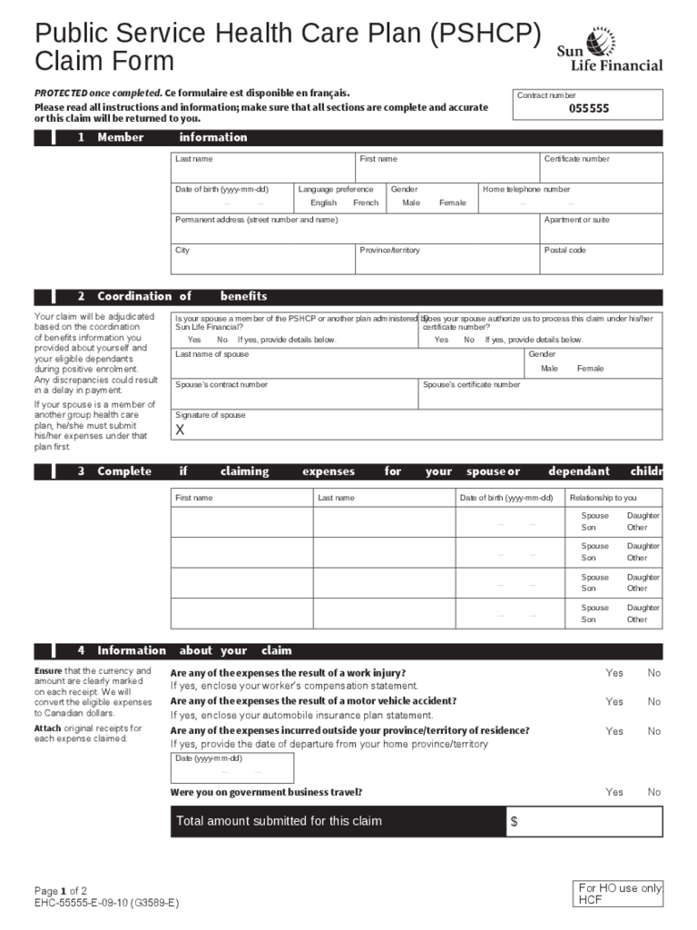 Healthshield Cash Plan Claim Form PlanForms