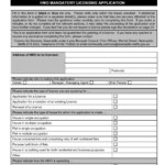 HMO Licence Application Form Newcastle under Lyme Borough