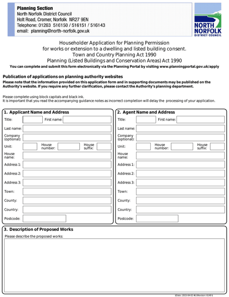 Householder Application For Planning Permission