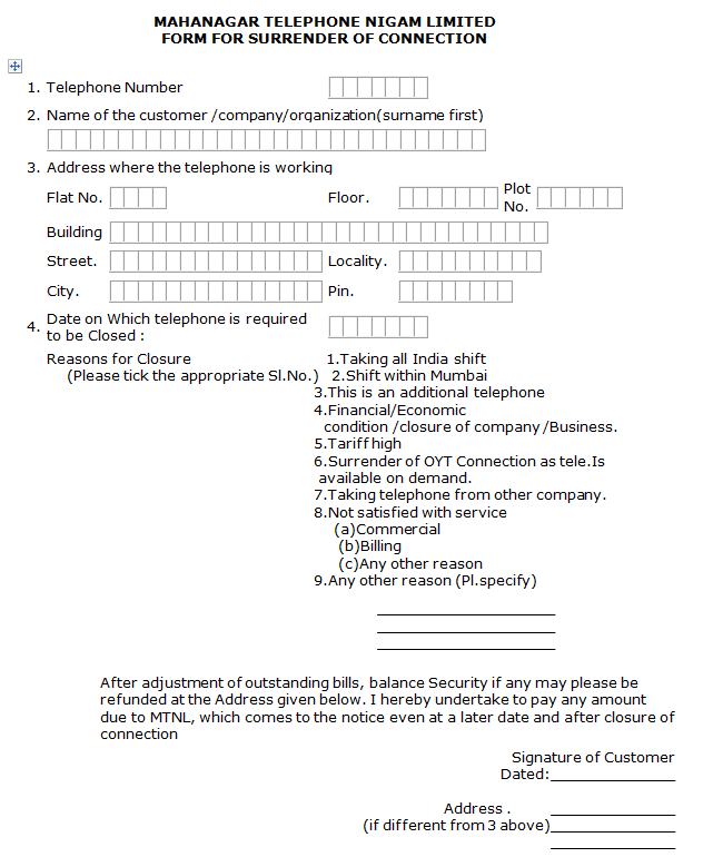 How To Apply For Deactivating MTNL And BSNL Landline Or Broadband 