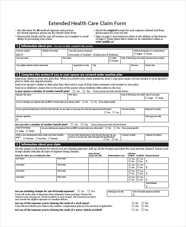 How To Fill Out A Insurance Claim Form