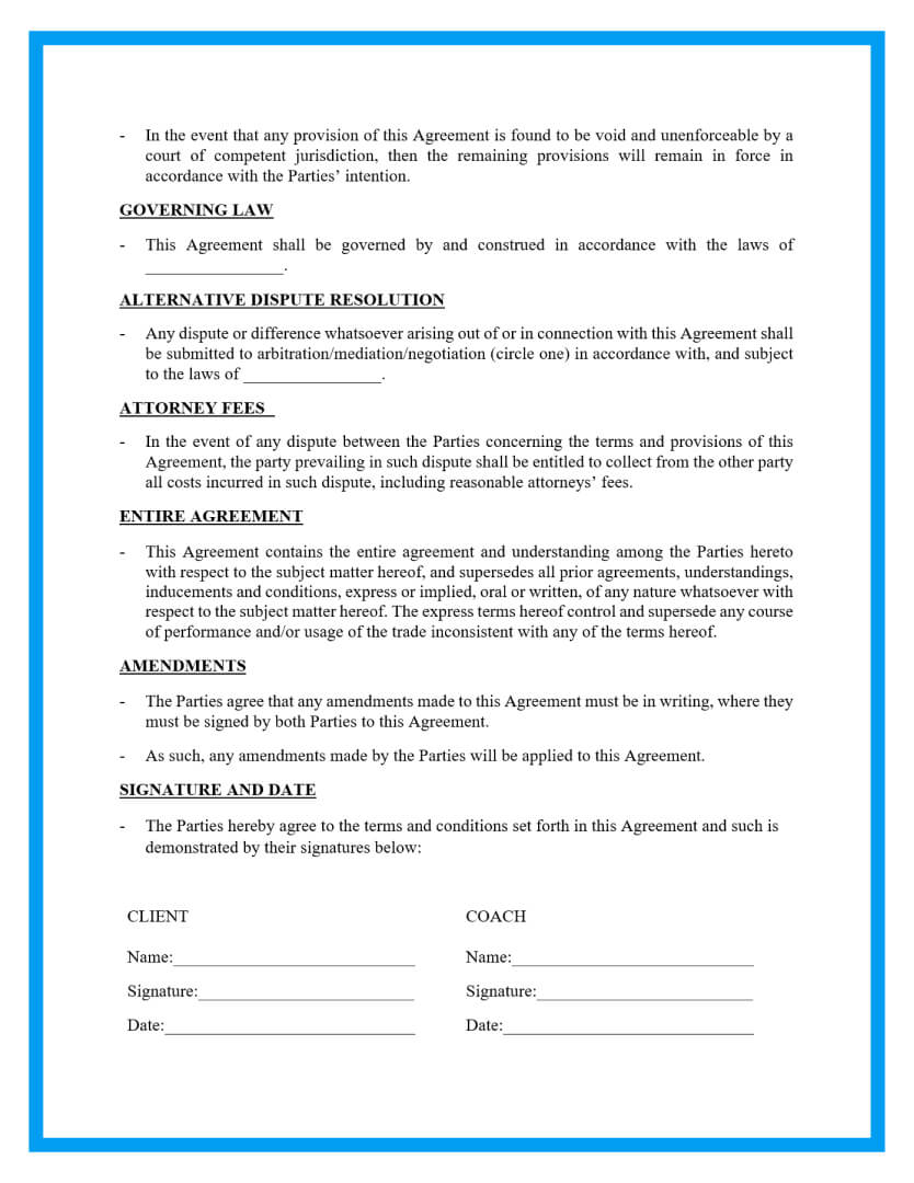 How To Use A Coaching Contract Download Our Free Template 2022 