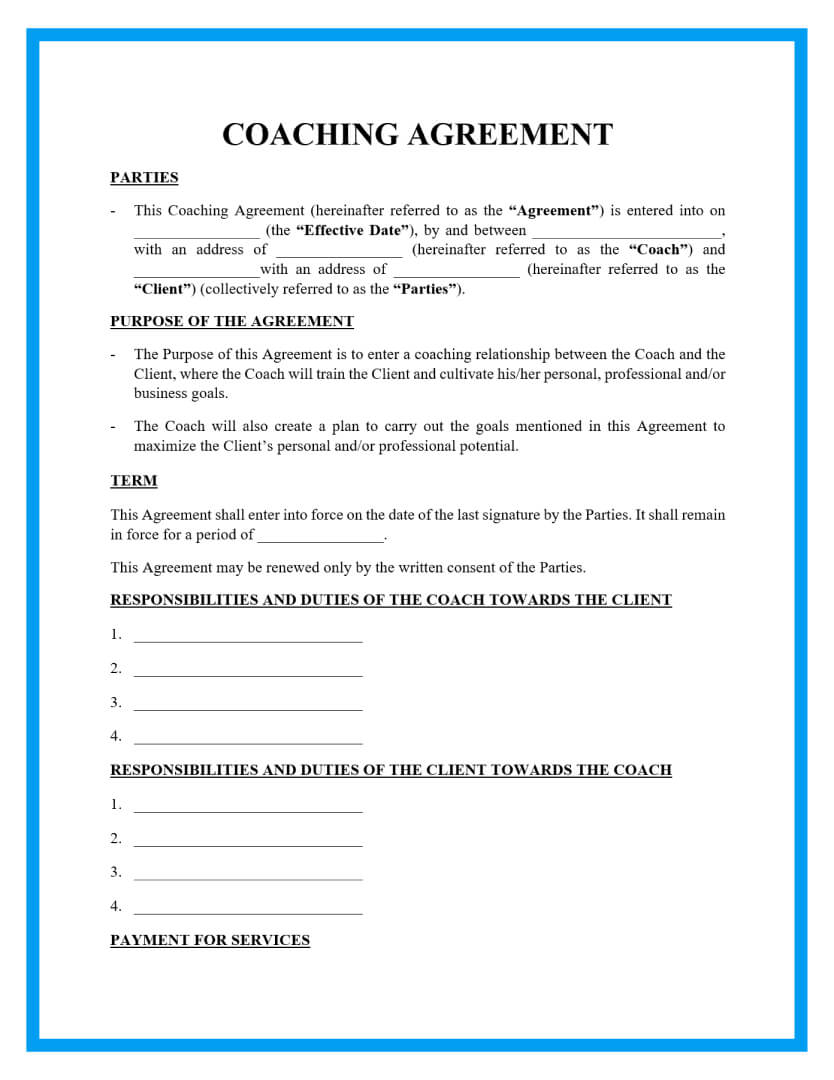 How To Use A Coaching Contract Download Our Free Template 2022