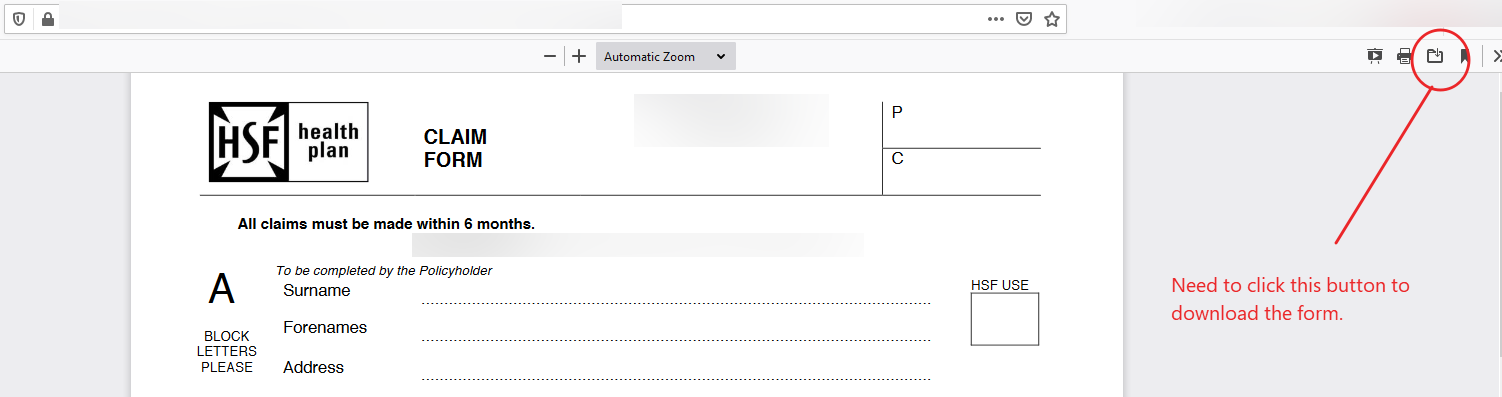 HSF Claim Form HSF Ireland