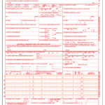 Imprinted CMS 1500 Form Health Insurance Claim Form HCFA 1500