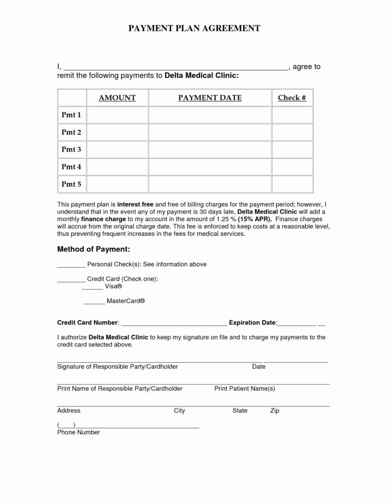 Installment Payment Plan Agreement Template Best Of Loan Agreement 