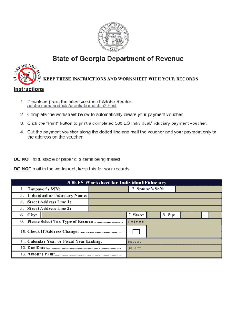 Irs Form 500es Fill Out Sign Online DocHub