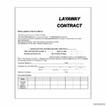 Layaway Agreement Form Printable Gridgit