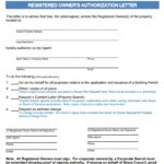 Letter Of Authorization From Property Owner Word PDF Excel TMP