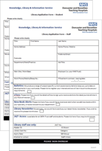 Library Application Forms Doncaster And Bassetlaw Teaching Hospitals