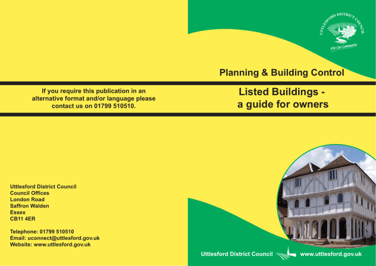 Listed Buildings Uttlesford District Council