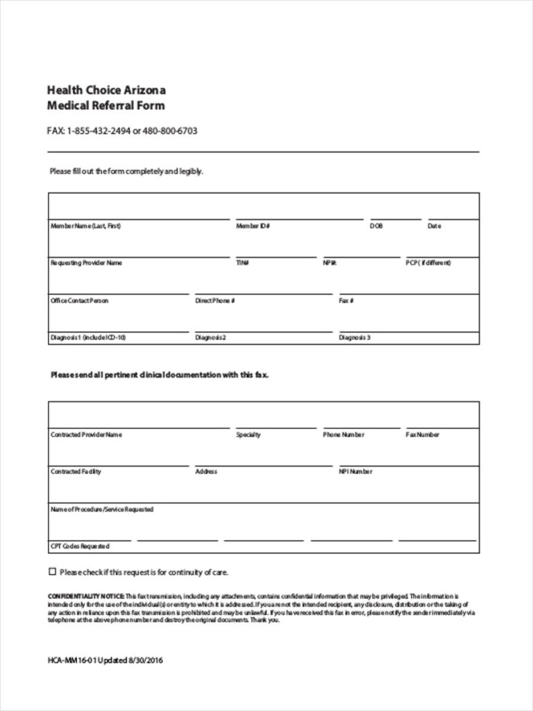 Medical Printable Blank Referral Form Printable Forms Free Online