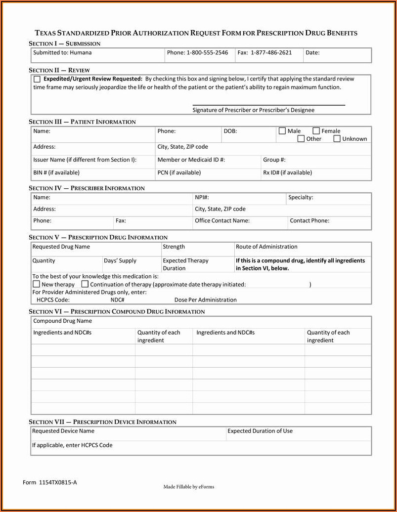 Medicare Generation Rx Prior Authorization Form Form Resume 